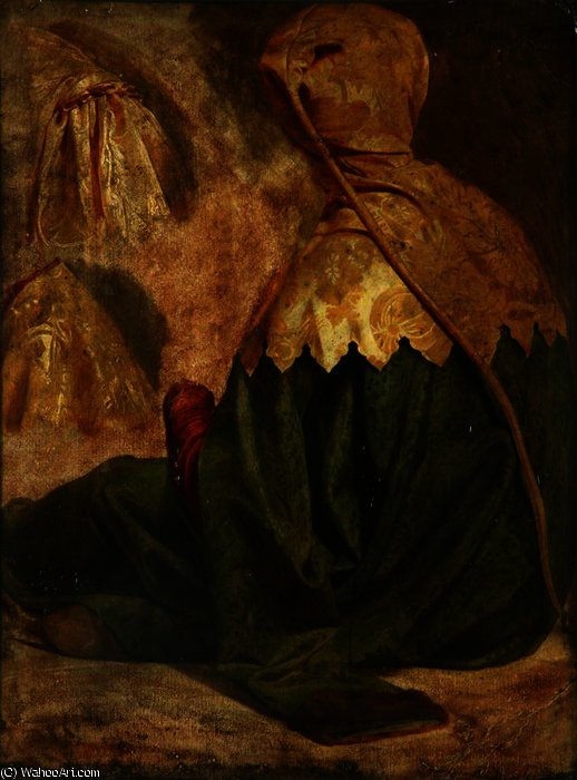 Study For 'courtier In Yellow Hood' (sir John Froissart) — Ford Madox Brown