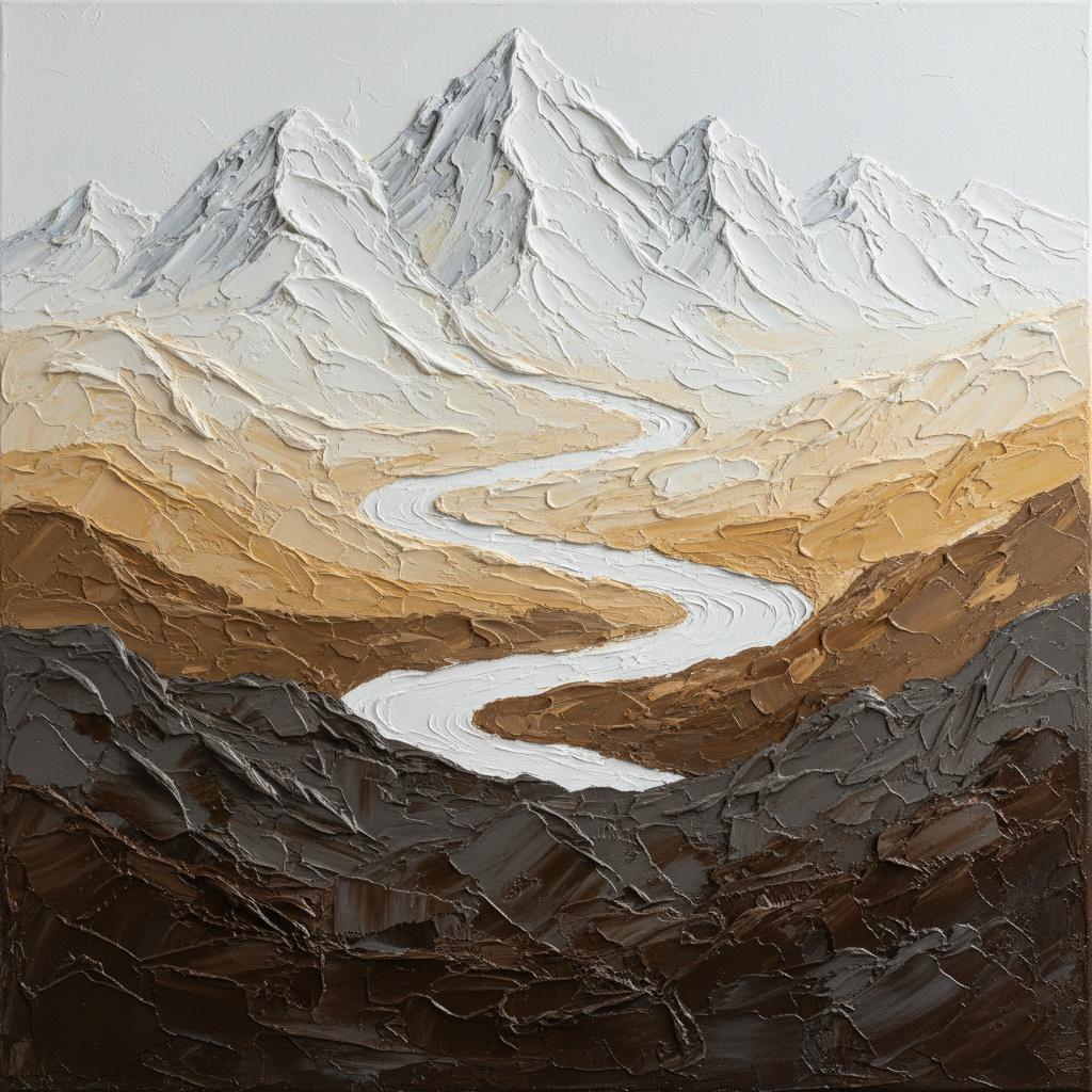 Monolithic Silence: A Sculptural Journey Through Earth, Ochre, And Frozen Peaks — David Moreau