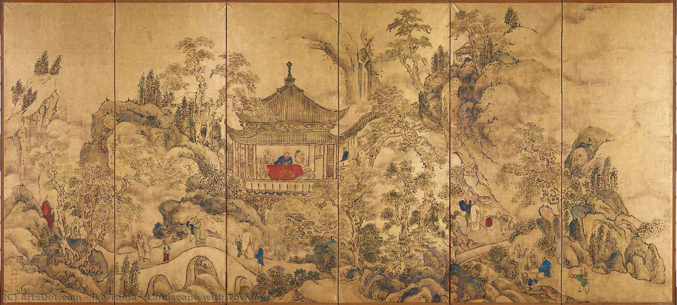 Landscape With Tower — Ike Taiga
