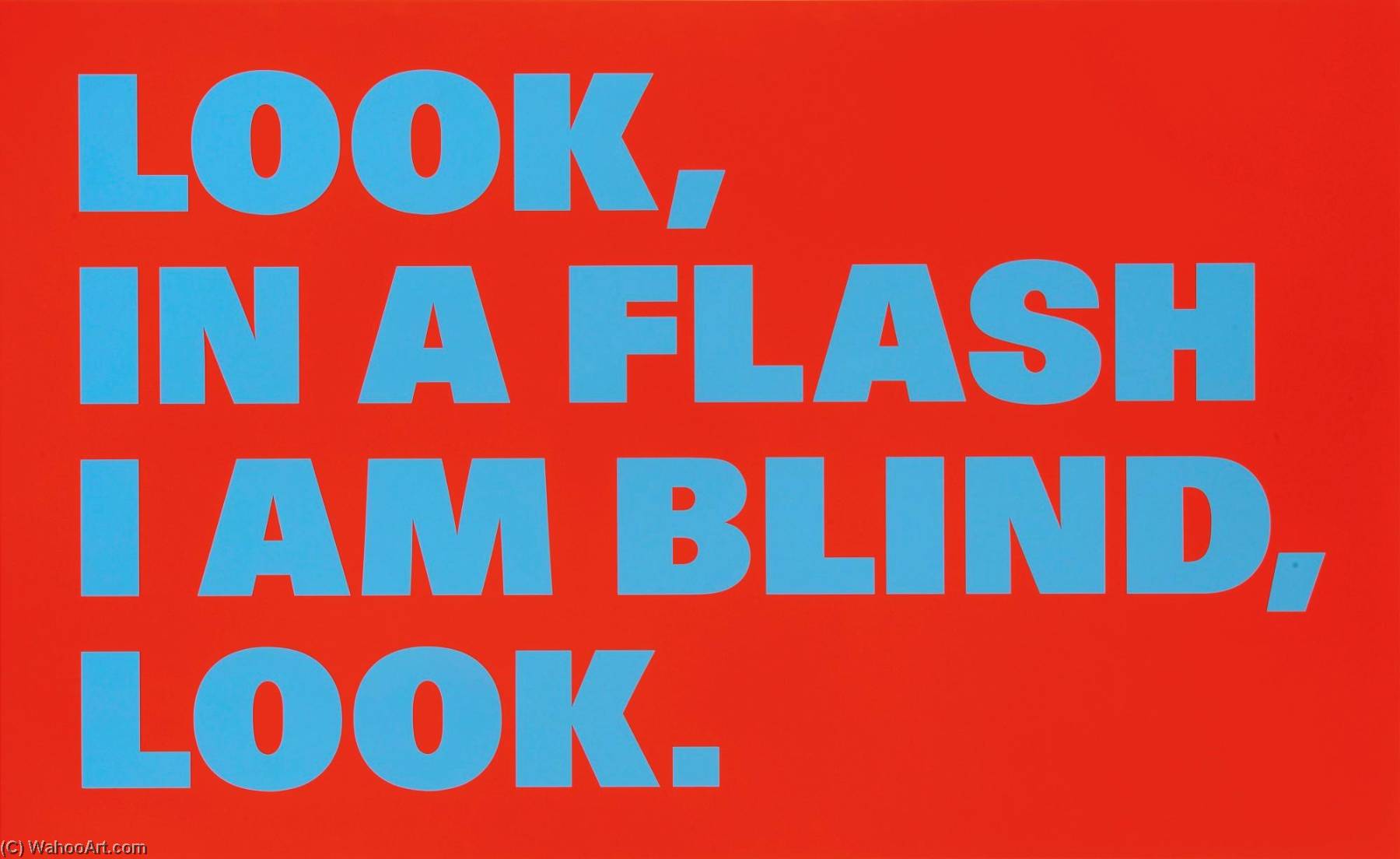 Look, In A Flash I Am Blind, Look., 1998 — Rémy Zaugg