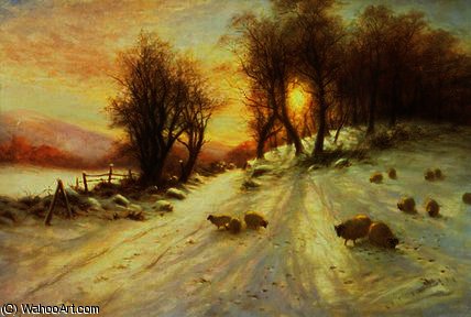 Sheep In Winter Snow — Džozef Farkuarson