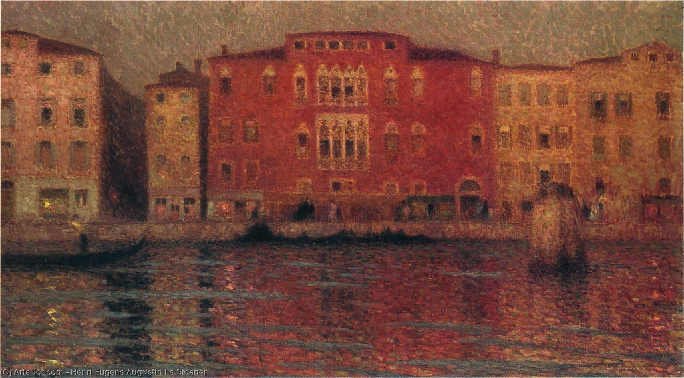 The Red Palace In Venice — Henri Le Sidaner