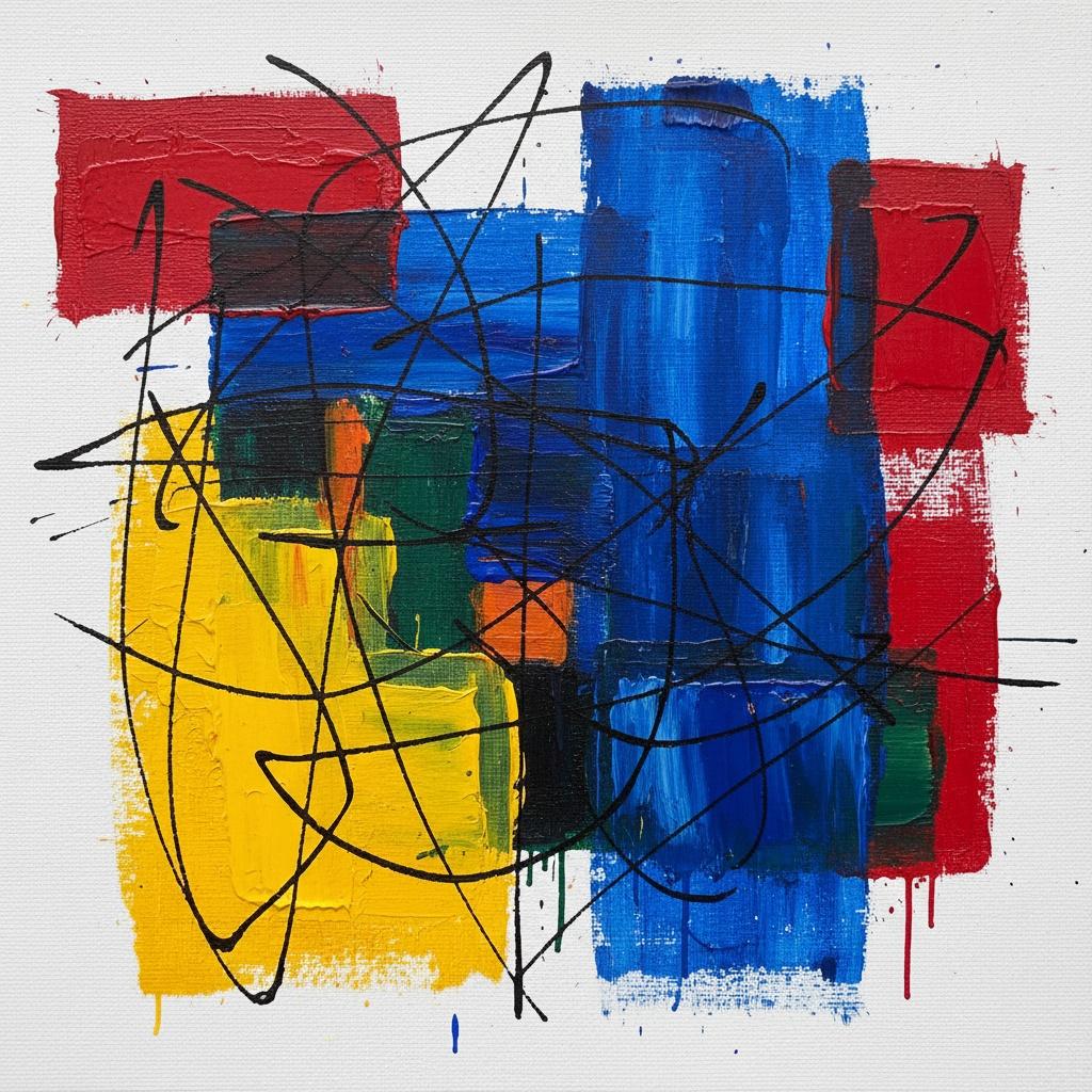 Primal Rhythm In Primary Tones: A Spontaneous Study Of Geometric Chaos And Line — Christian Noiret