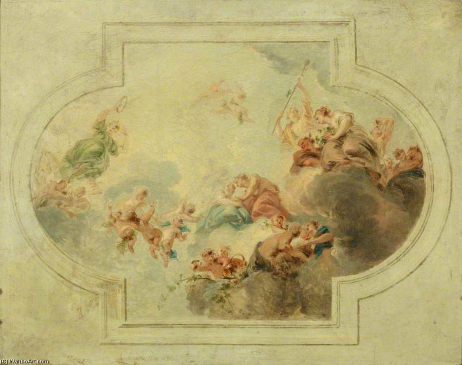 Sketch For A Ceiling Bacchus And Ariadne — Jacob De Wit