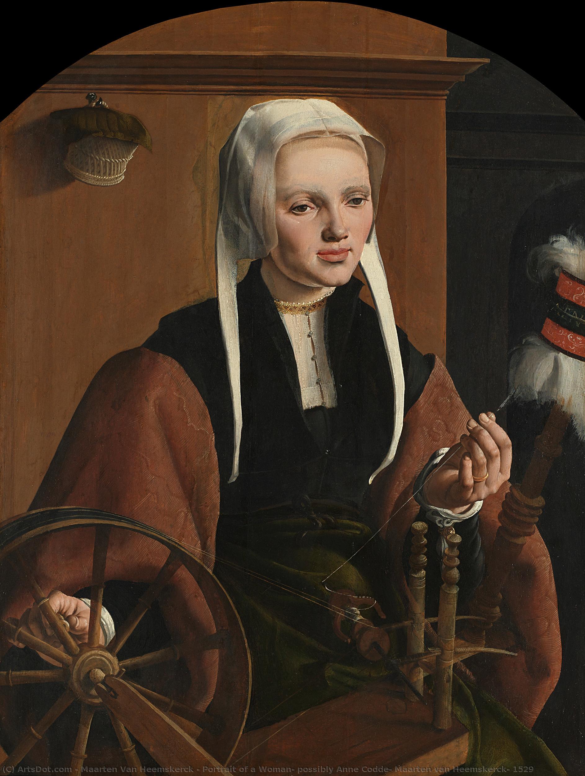 Portrait Of A Woman, Possibly Anne Codde, Maarten Van Heemskerck, 1529 — Maarten Van Heemskerck