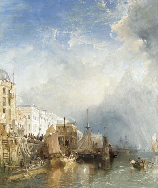 View Of The Custom House From The Thames — James Baker Pyne