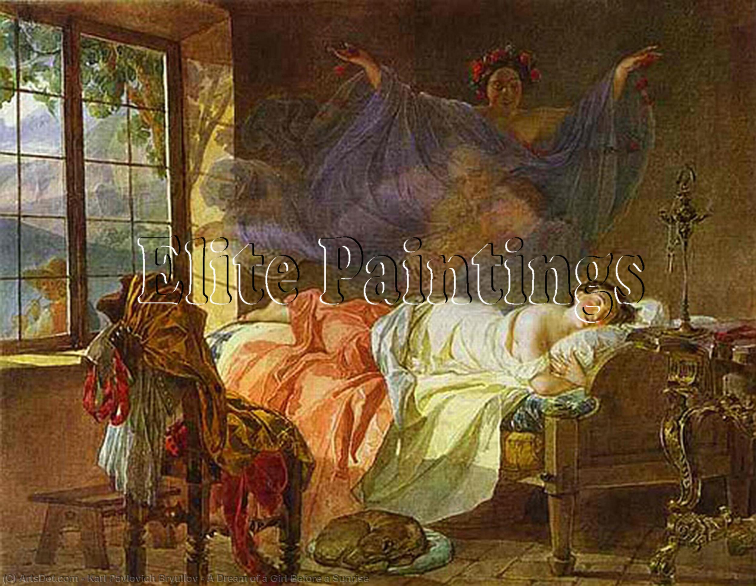 A Dream Of A Girl Before A Sunrise — Karl Pavlovich Bryullov