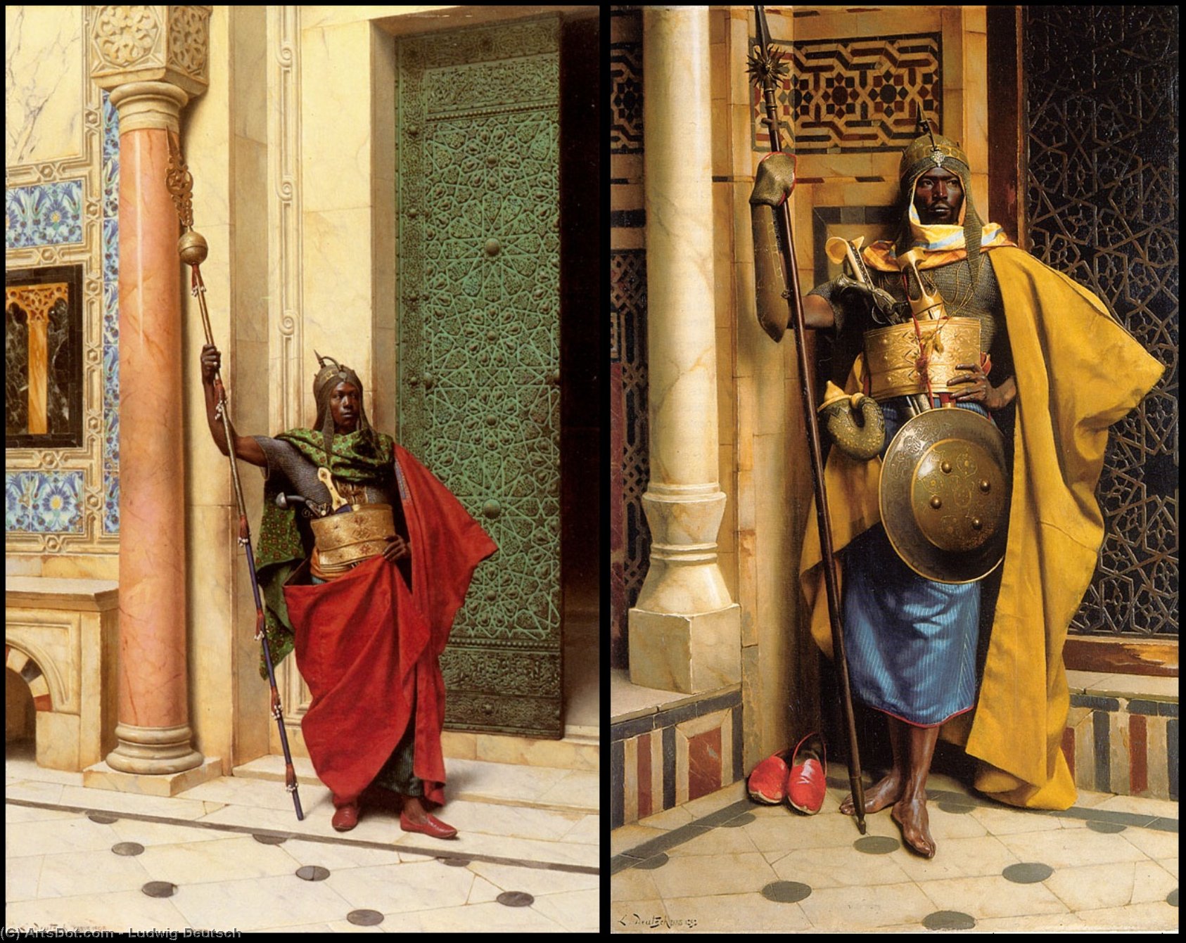 A Nubian Guard And The Palace Guard — Ludwig Deutsch