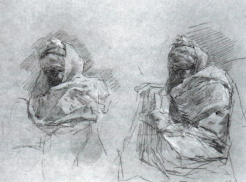 Sketch Of Two North Africans — Mariano Fortuny