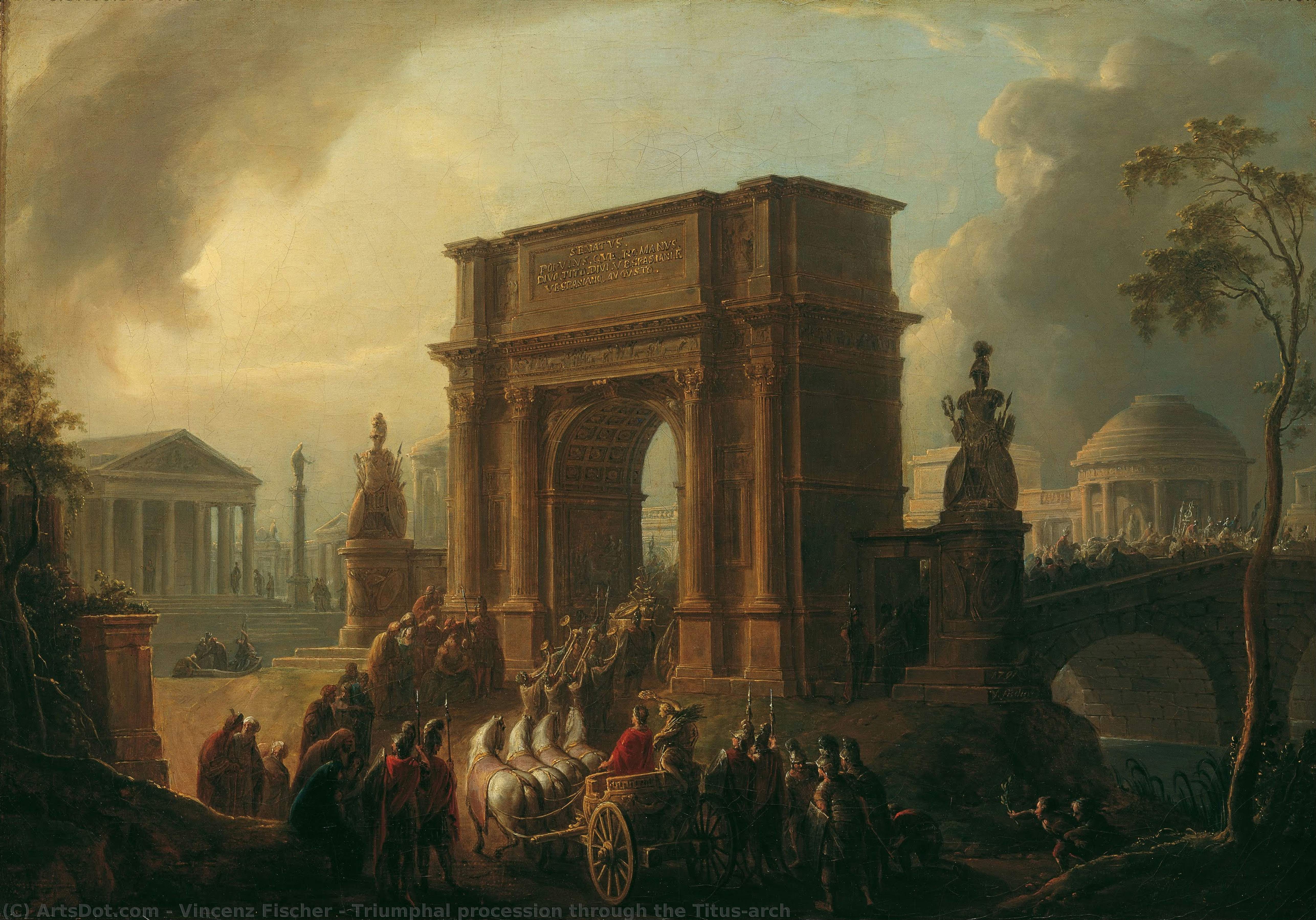 Triumphal Procession Through The Titus-arch — Vincenz Fischer