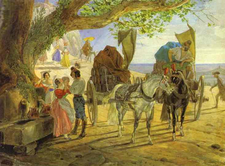 Girls In Albano — Karl Pavlovich Bryullov