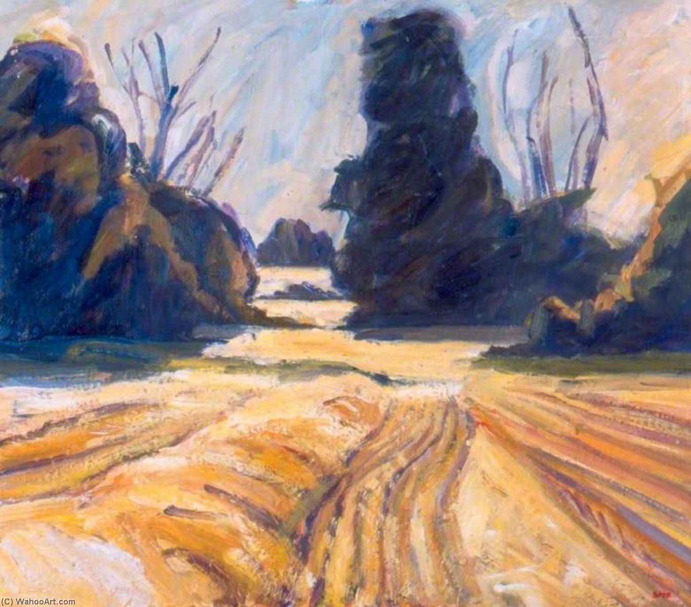 Stubble Field Behind Upper Basildon Church, Berkshire — Nick Schlee