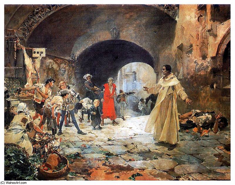 El Padre Jofre Protegiendo A Un Loco — Joaquín Sorolla Y Bastida