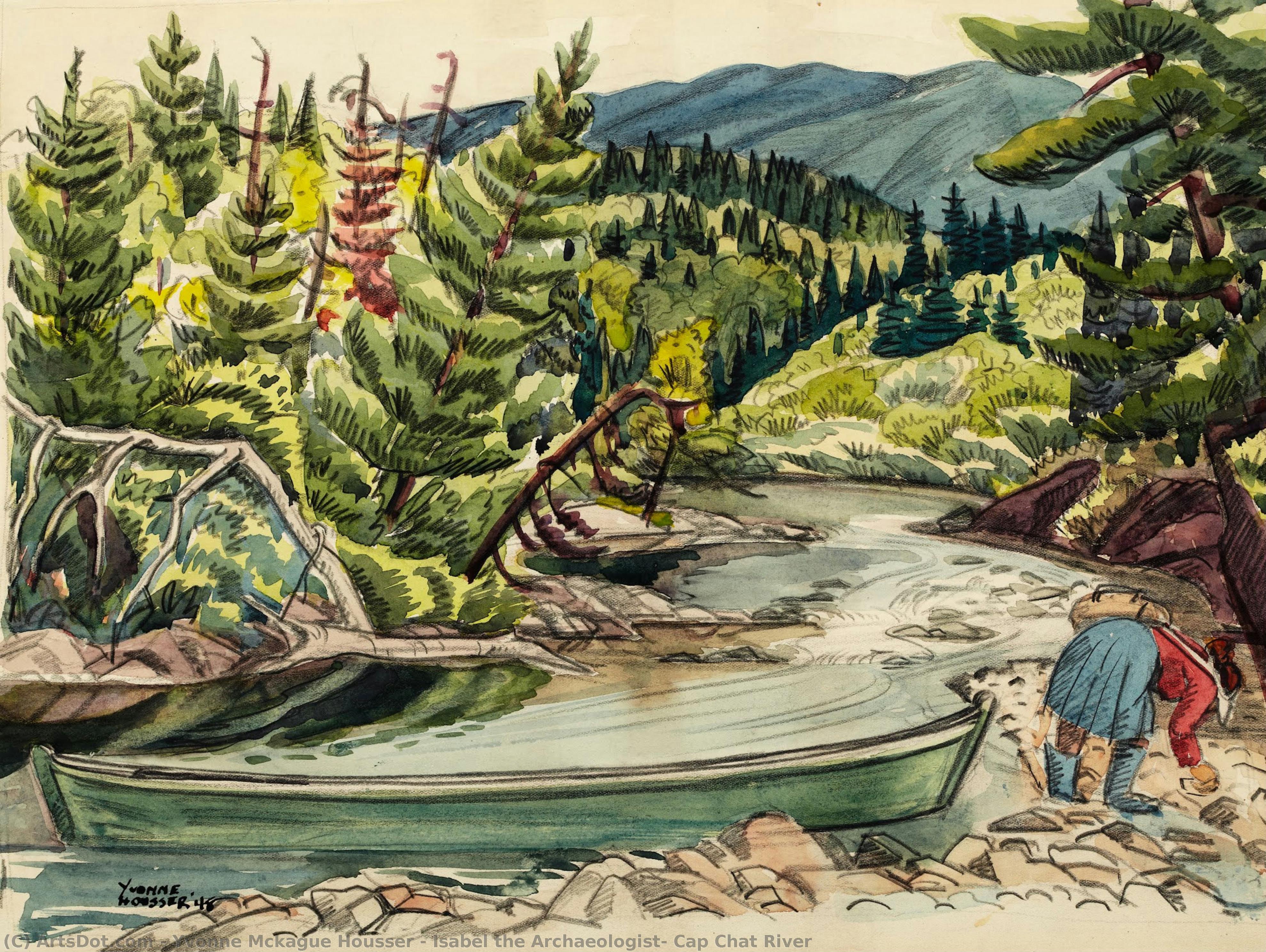 Isabel The Archaeologist, Cap Chat River — Yvonne Mckague Housser