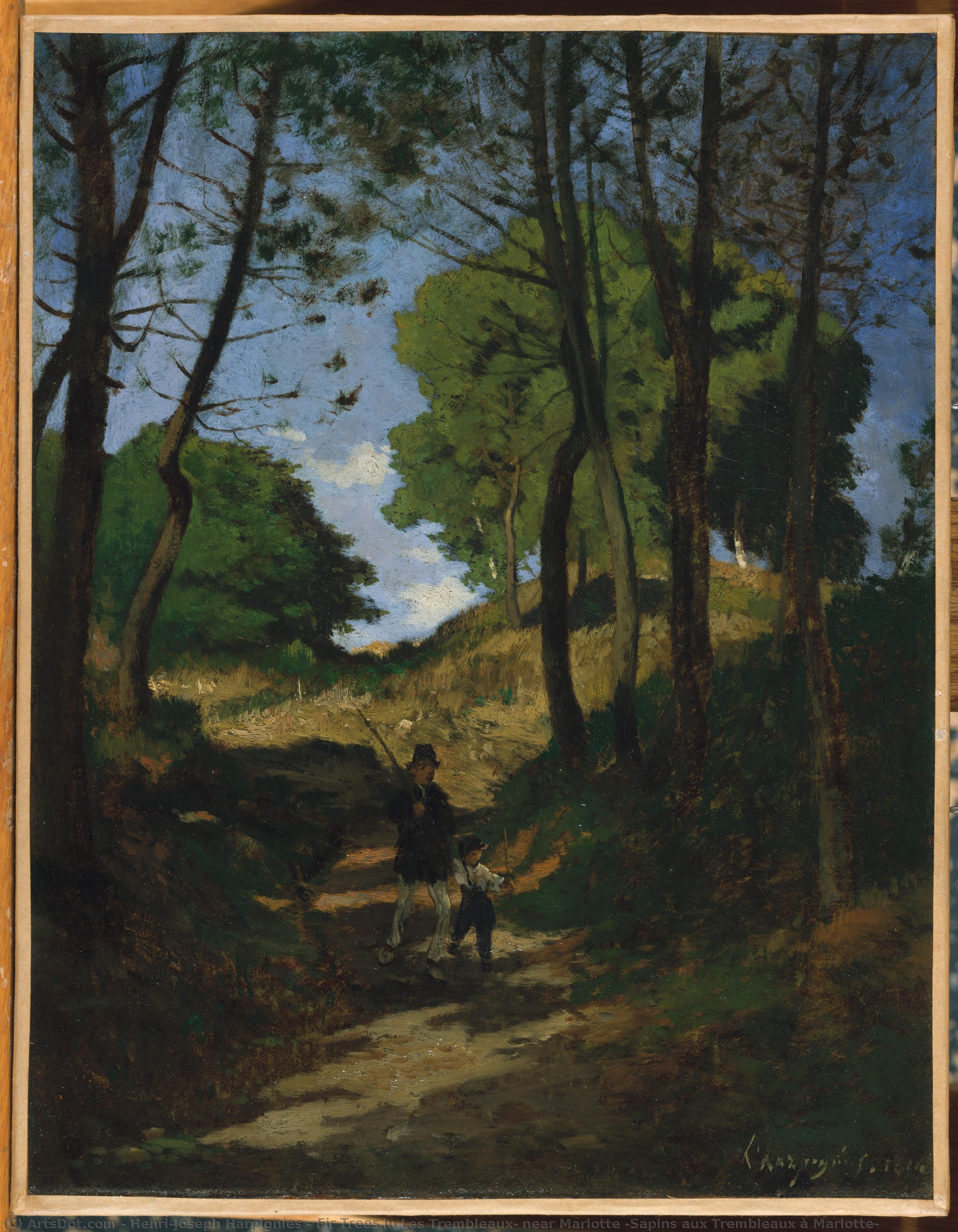 Fir Trees In Les Trembleaux, Near Marlotte (sapins Aux Trembleaux À Marlotte) — Henri-joseph Harpignies