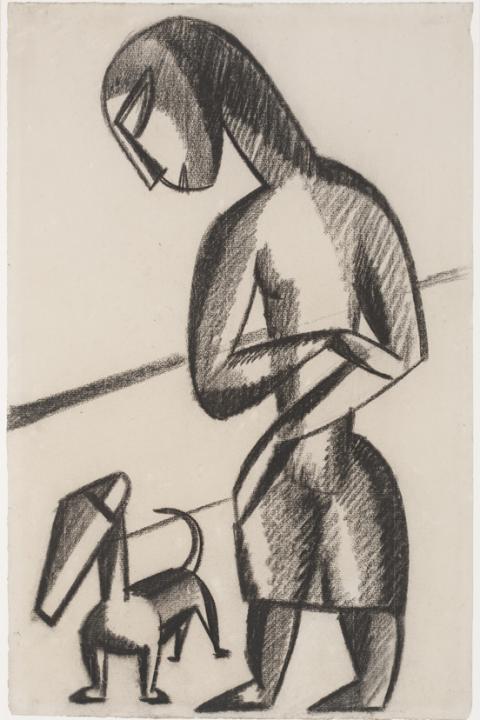 Woman And Dog — Henri Gaudier-brzeska