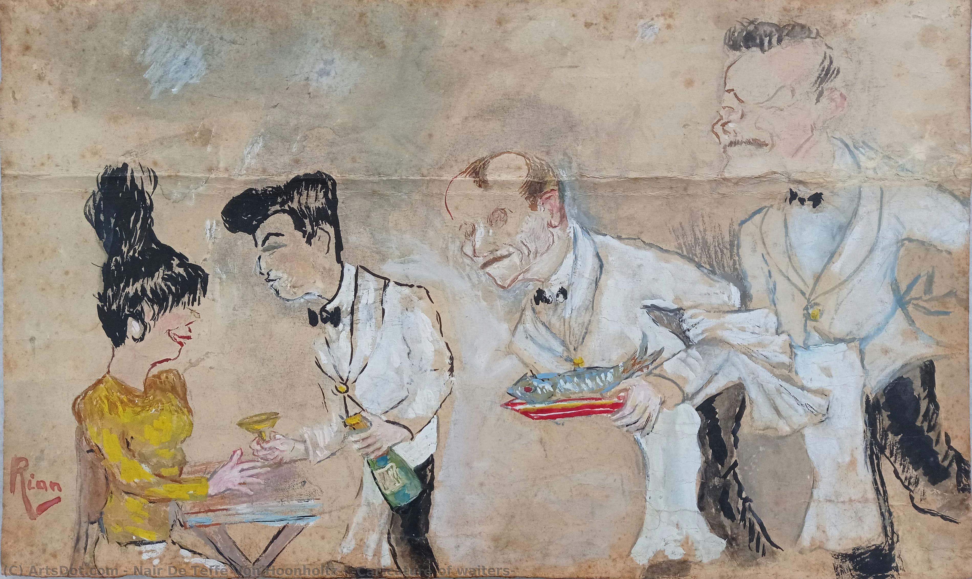 [caricature Of Waiters] — Nair De Teffé Von Hoonholtz