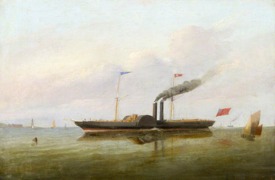 The Paddle Steamer 'blenheim' On Passage — Joseph Semple