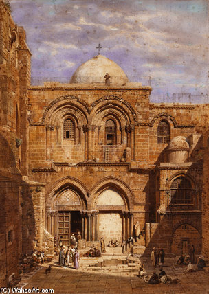 Entrance To The Church Of The Holy Sepulchre — Carl (friedrich Heinrich) Werner