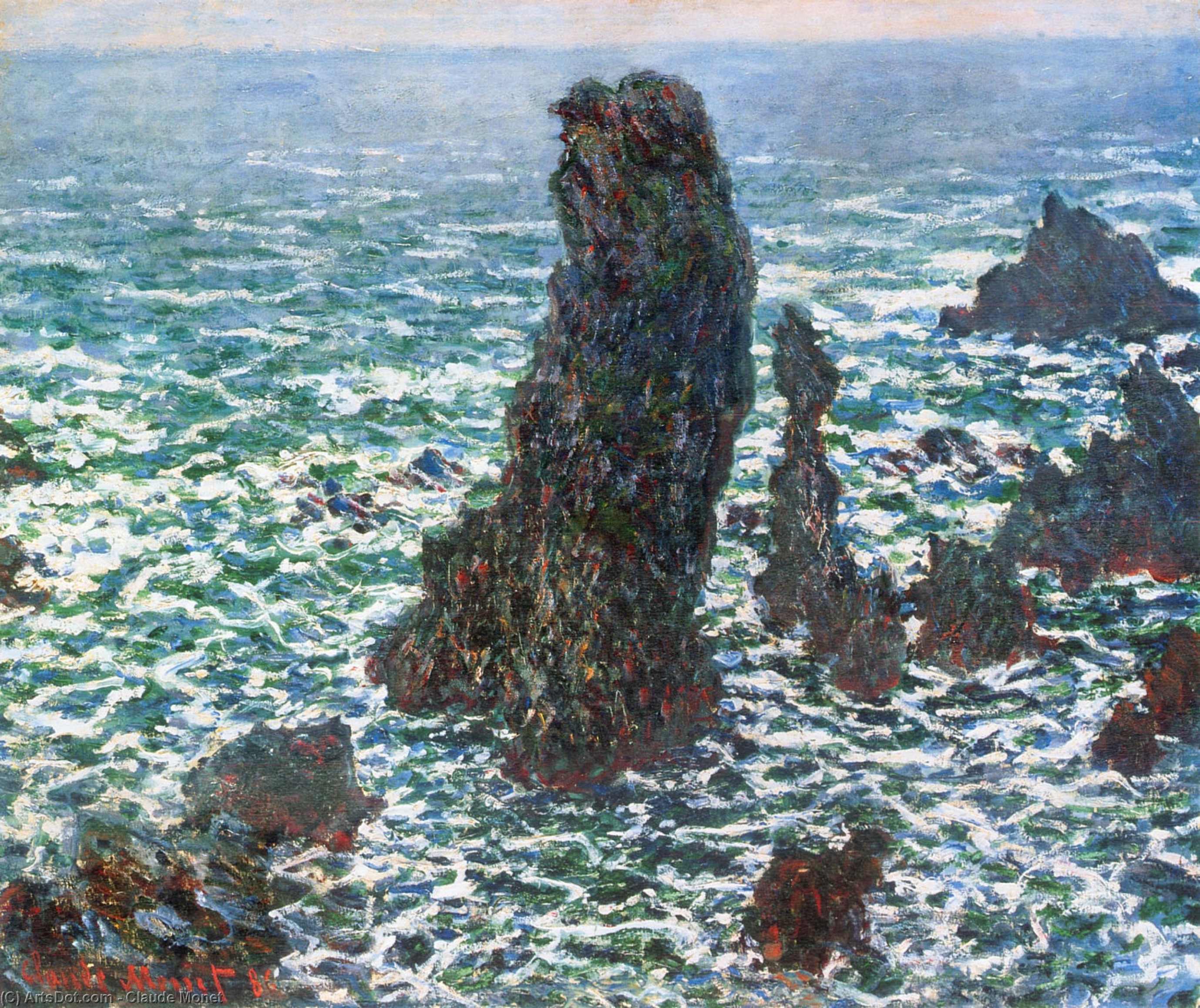 Los Pirámides De Port Coton, Belle-île-en-mer — Claude Monet