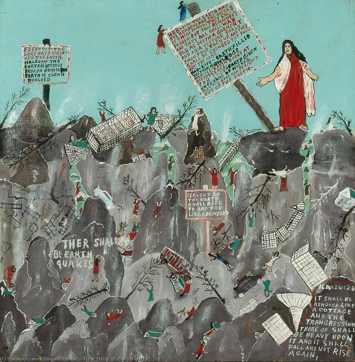 Ther Shall Be Earth Quakes — Howard Finster