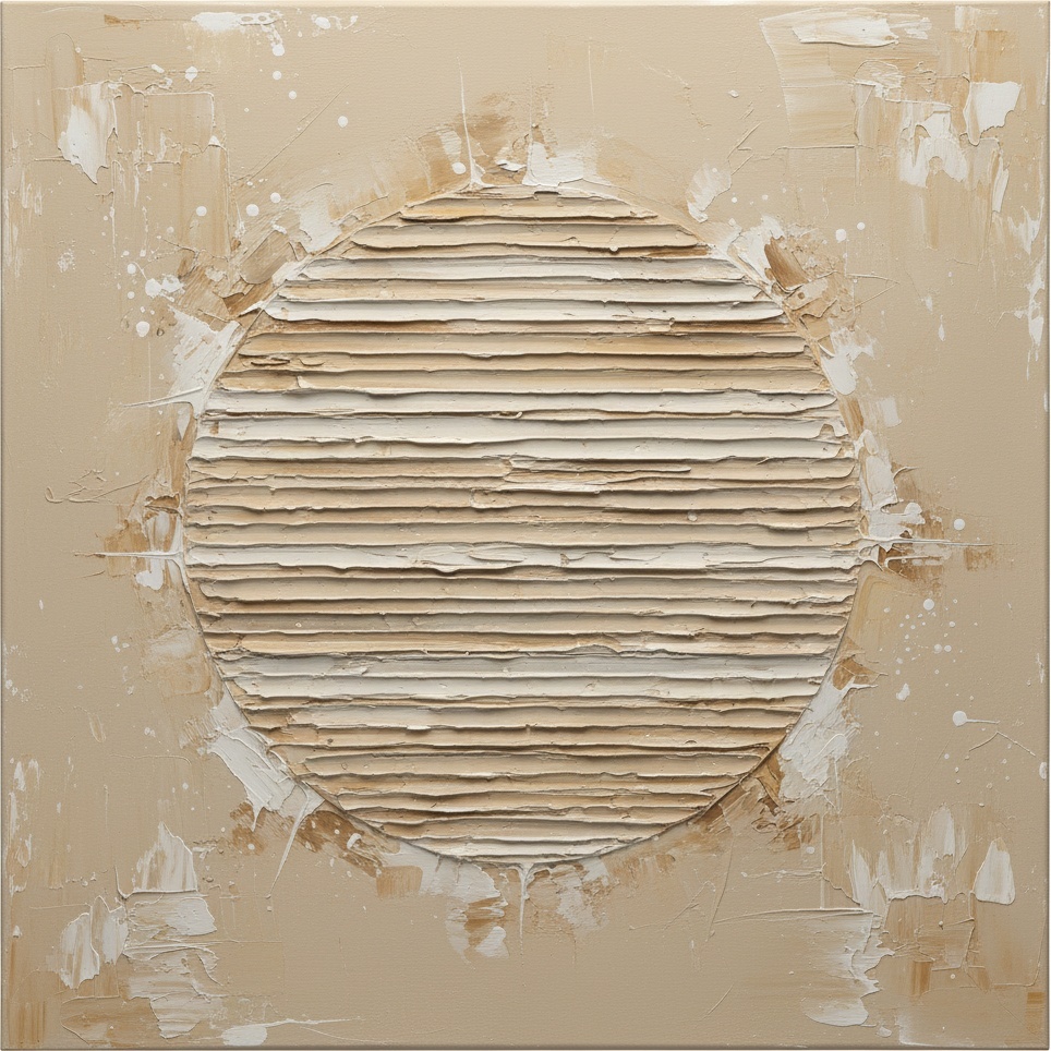 Monolithische Echos Von Sand Und Licht In Einem Singulären Skulpturalen Relief — David Moreau