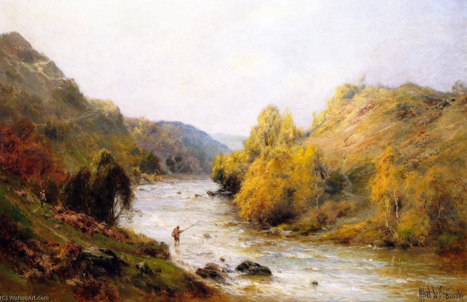 The Golden Valley, Fishing On The Dee — Alfred De Breanski Senior