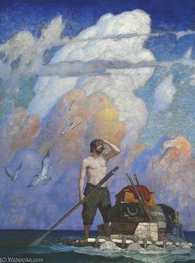 For A Mile, Or Thereabouts, My Raft Went Very Well — N.c. Wyeth