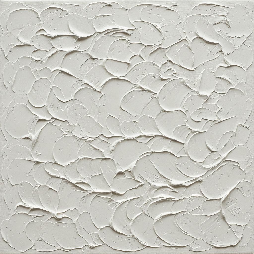 Ethereal Elevations: A Meditative Study Of Sculptural Impasto And Rhythmic Alabaster Shadows — David Moreau