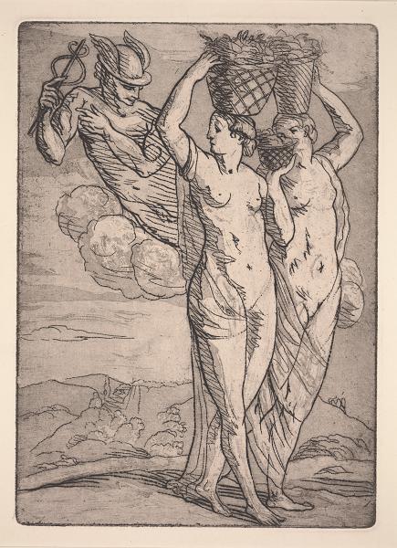 Mercury And Two Women — Émile Bernard