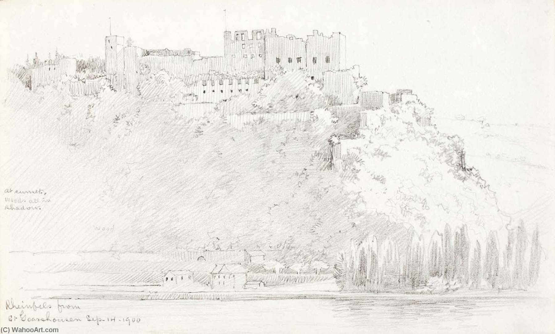 Rheinfels From St. Goarshausen — George Elbert Burr