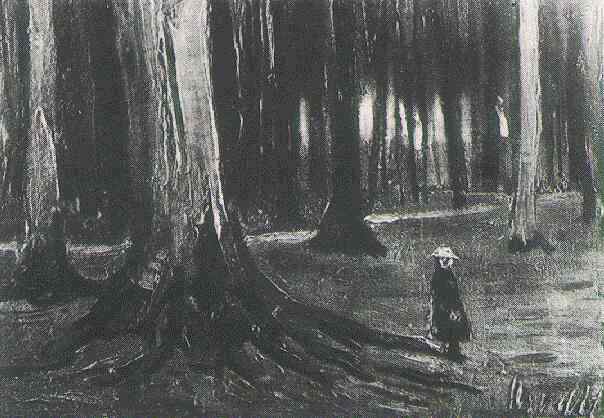 Girl In The Woods — Vincent Willem Van Gogh