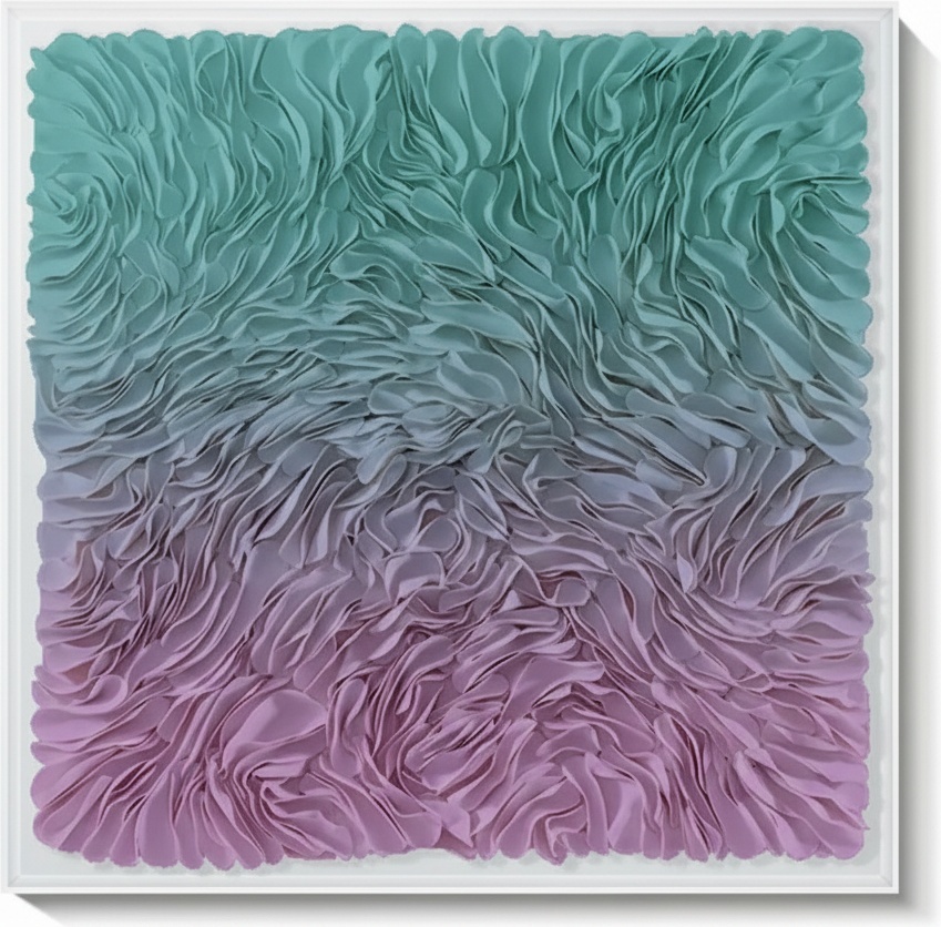 Purple Gradient Leather Textured Wall Art – Luxurious Home Decor Piece