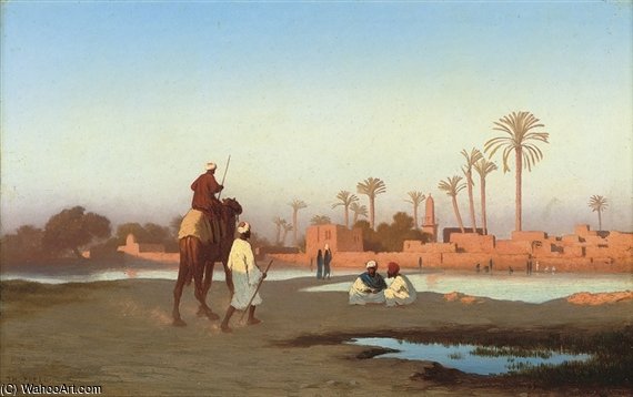 At The Oasis — Charles Théodore Frère Dit Frère Bey