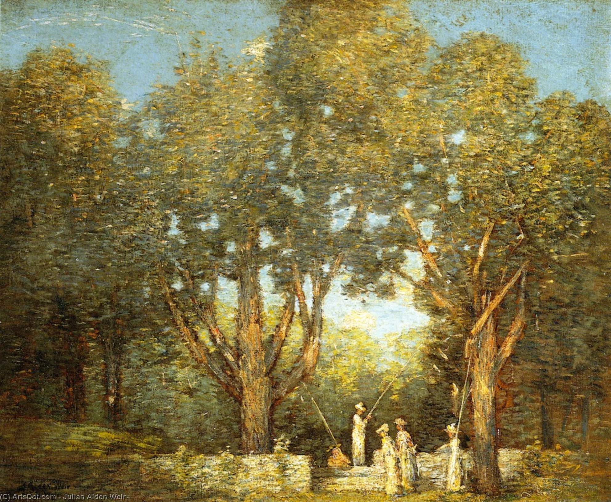 El Regreso De La Partida De Pesca — Julian Alden Weir