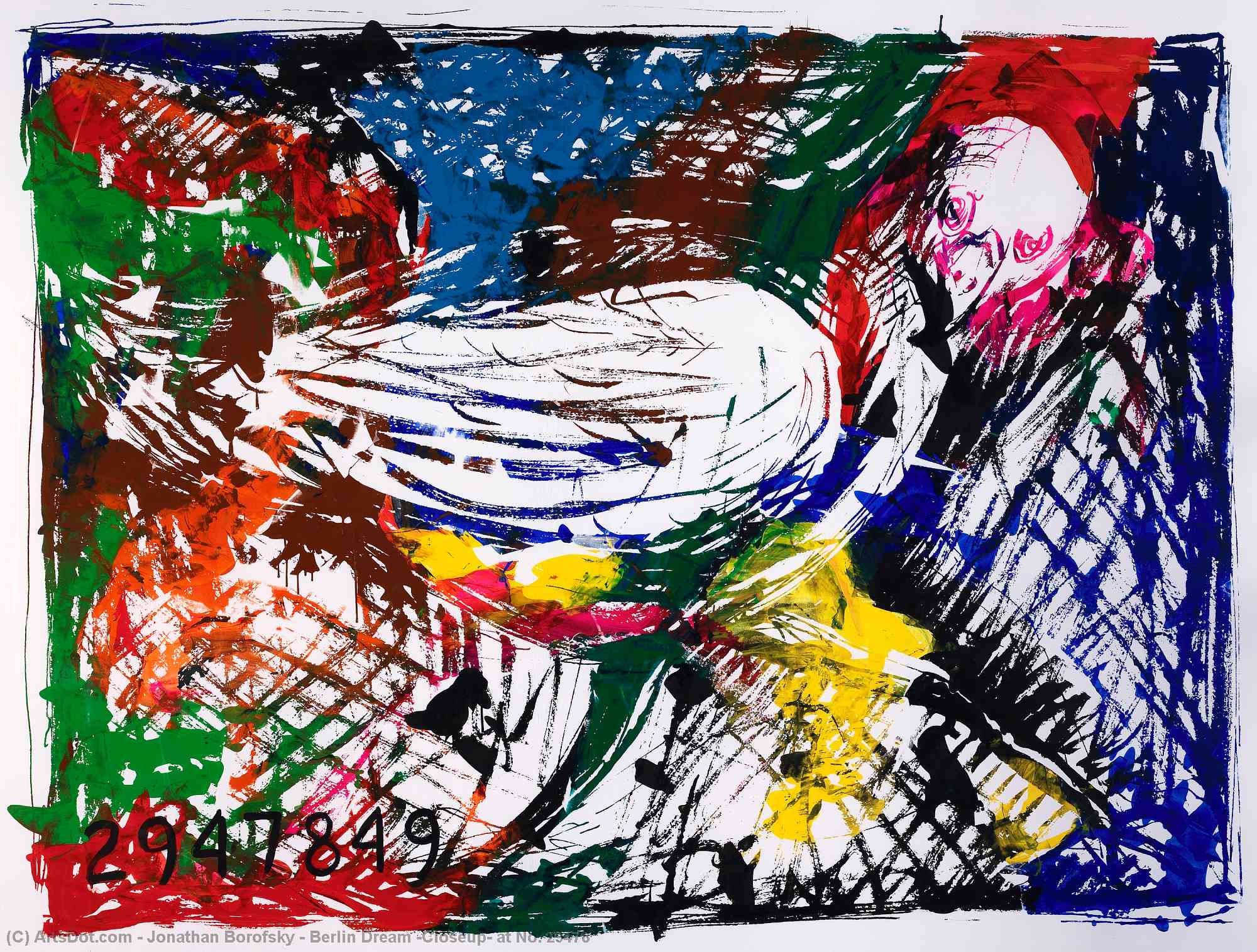 Berlin Dream (closeup) At No. 29478 — Jonathan Borofsky