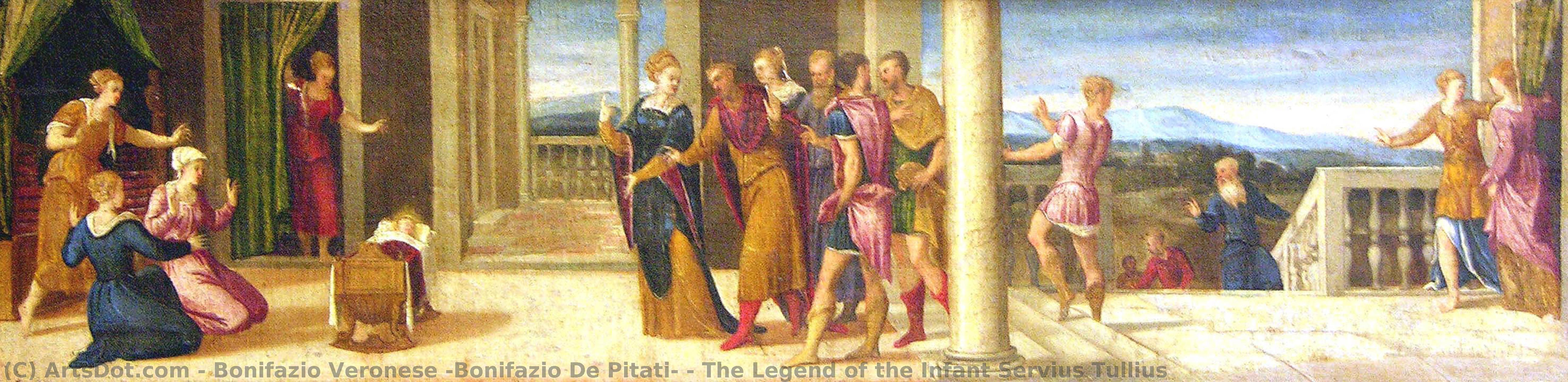 The Legend Of The Infant Servius Tullius — Bonifazio Veronese (bonifazio De Pitati)