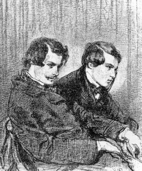 Portrait Of Edmond And Jules De Goncourt — Paul Gavarni