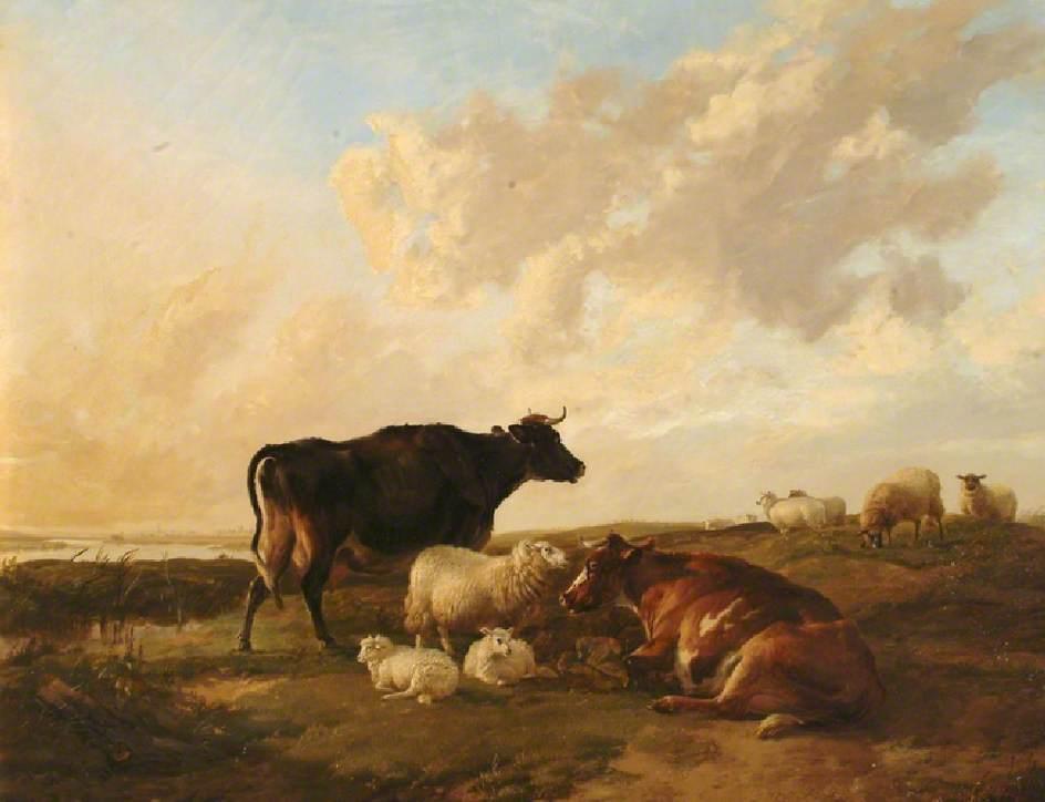 Landscape With Cows And Sheep — Томас Сидни Купер