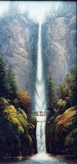 Multnomah Falls, (painting) — Eliza R Barchus