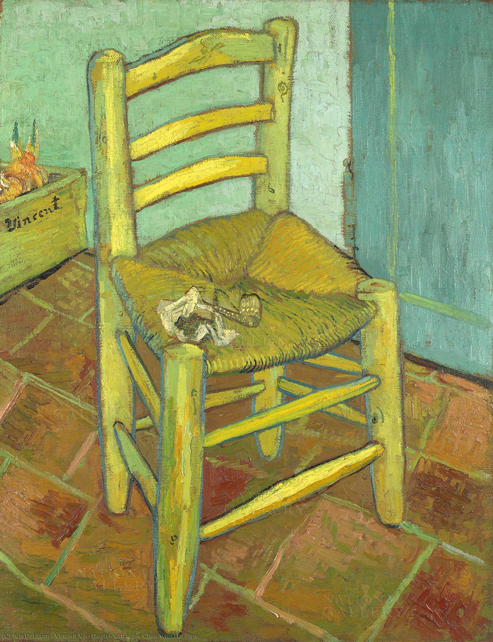Vincent's Chair With His Pipe — Vincent Willem Van Gogh