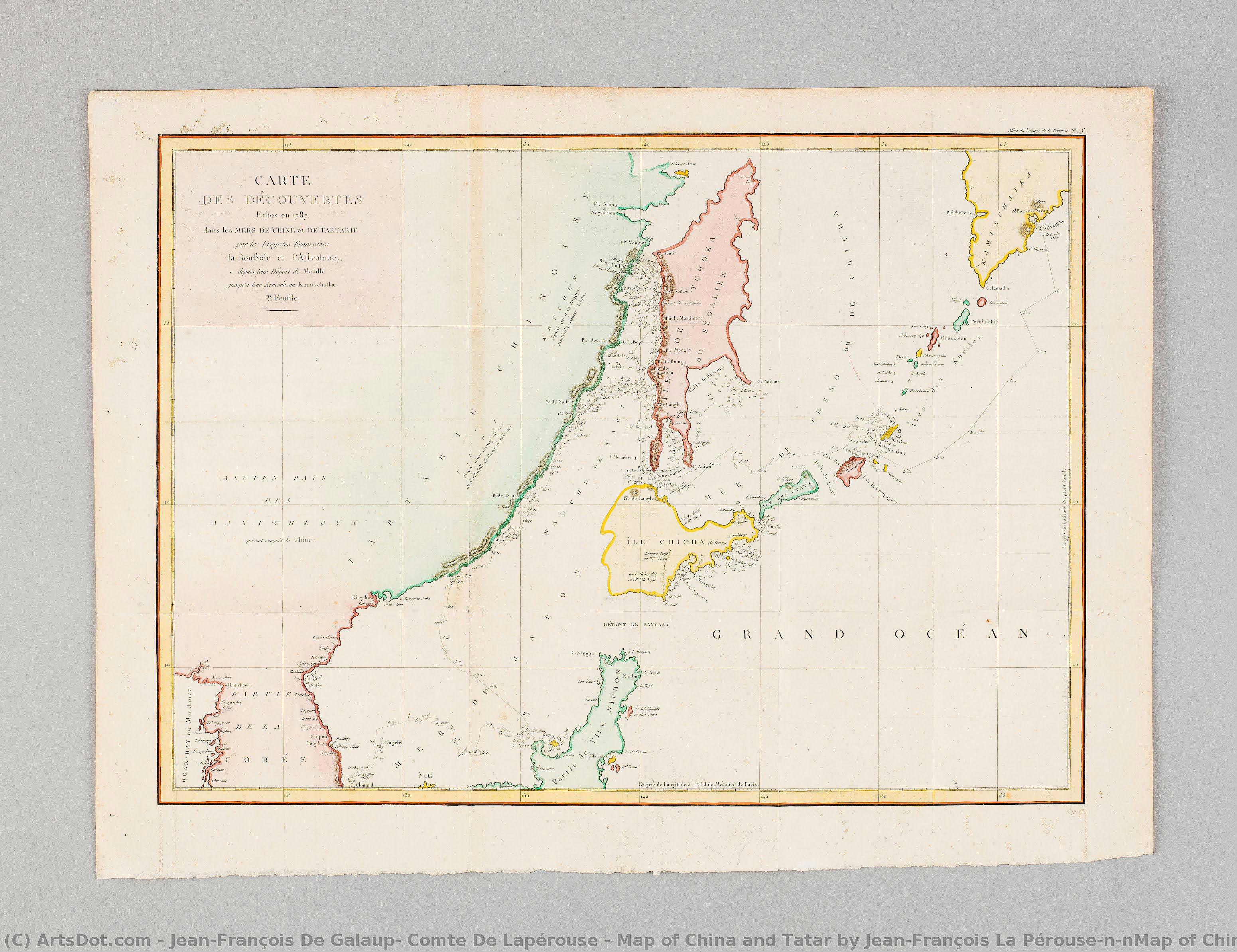 Map Of China And Tatar By Jean-françois La Pérouse\n\nmap Of China And Tatar By Jean-françois La Pérouse — Jean-françois De Galaup, Comte De Lapérouse
