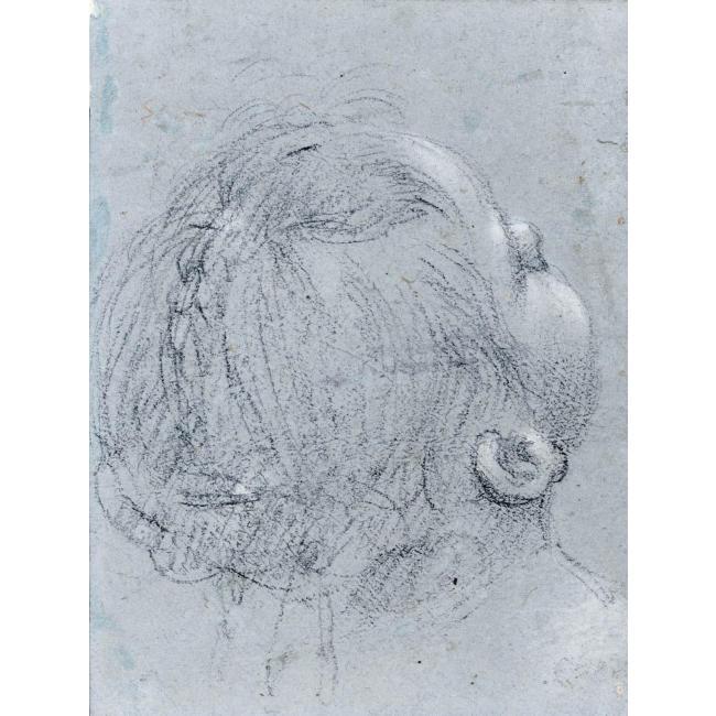 Head Of A Girl, Seen From Behind — Guercino
