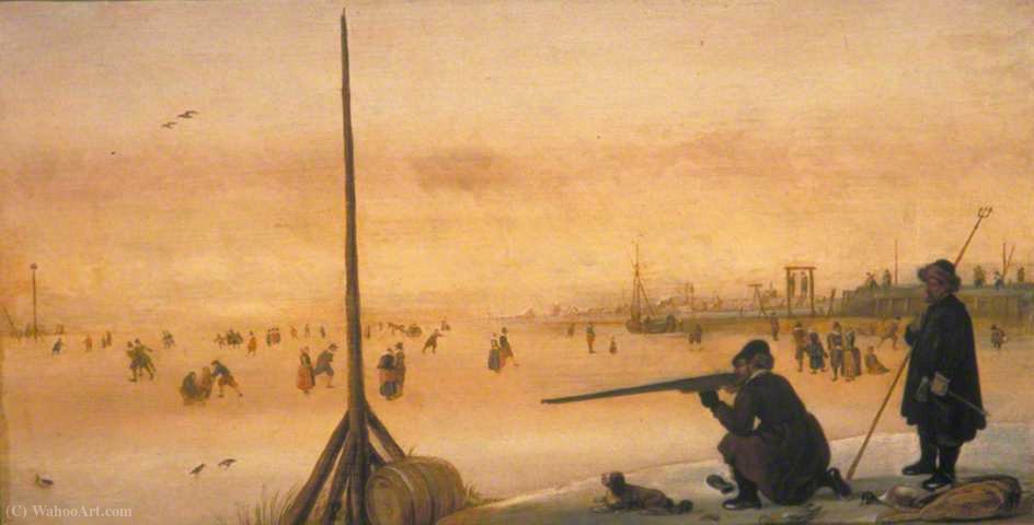 Winter Landscape With A Duck Hunter — Arent Arentsz Cabel