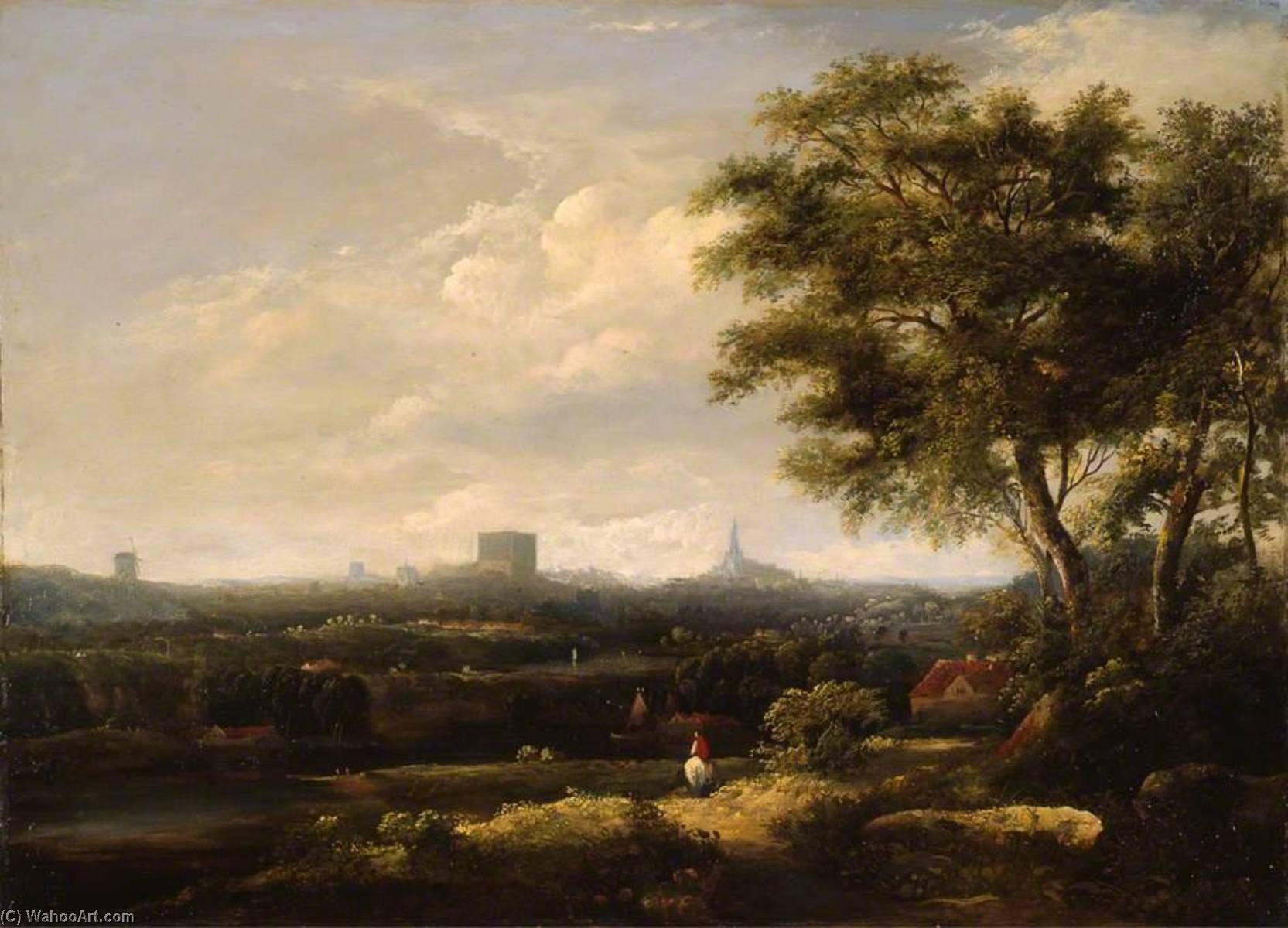 Landscape With Norwich Castle And Cathedral In The Distance — William Henry Crome