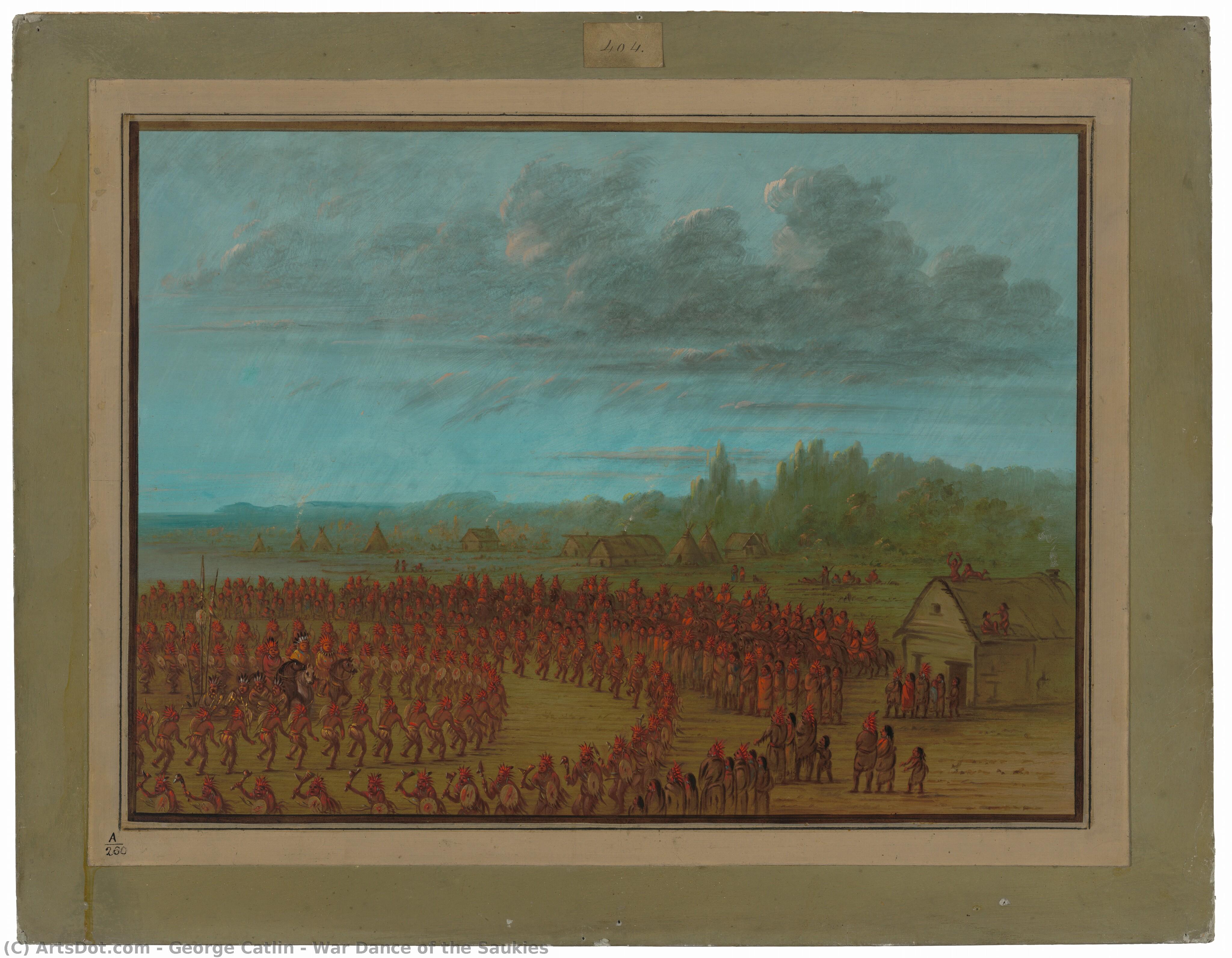 War Dance Of The Saukies — George Catlin