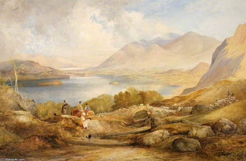 Lake Derwentwater With Skiddaw And Keswick, Cumbria — Thomas Miles Richardson Senior