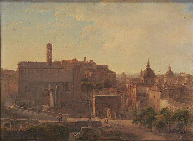 Vue Du Forum Et Du Capitole À Rome — Louise-joséphine Sarazin De Belmont