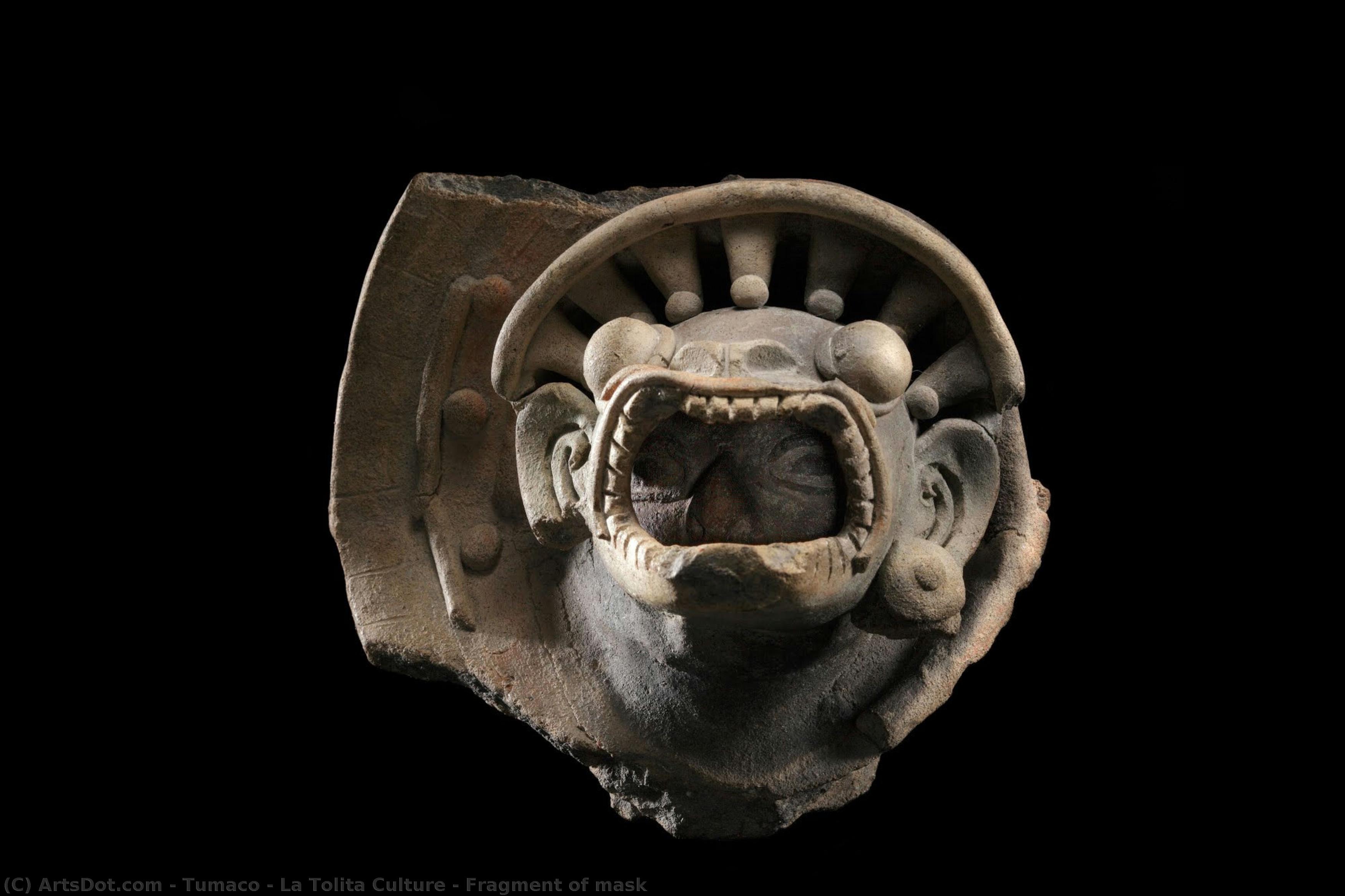 Fragment Of Mask — Tumaco - La Tolita Culture