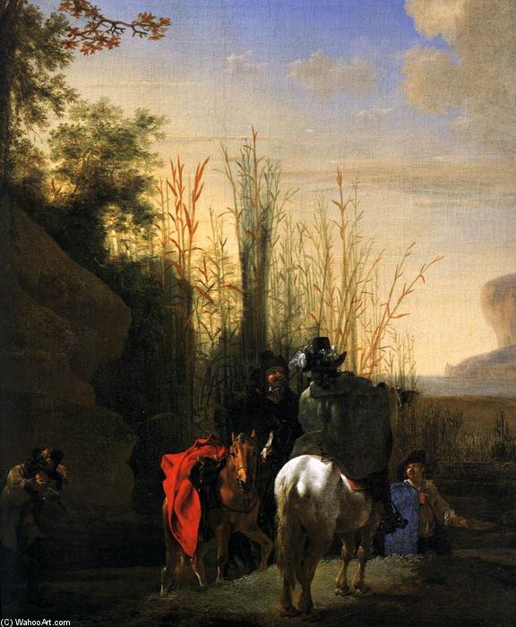 Coastal Scene With Resting Riders (detail) — Јан Аселин